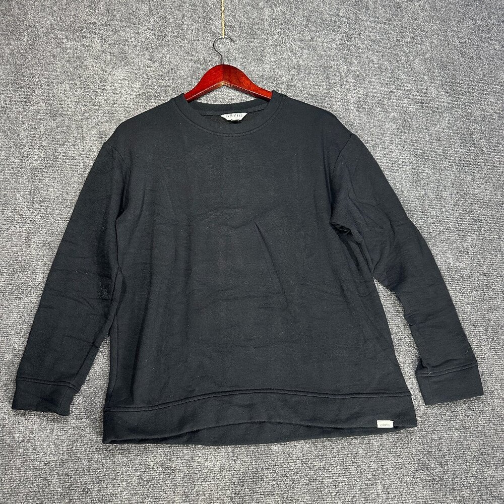 Orvis Sweatshirt Womens Small Classic Collection Black Stretch Pullover Logo